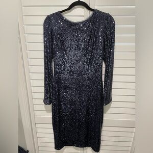 Navy Sequin Dress